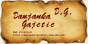 Damjanka Gajetić vizit kartica
